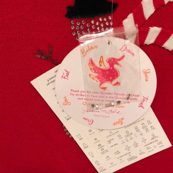 Quacker Factory Snowman Sweater XS New - Picture 6 of 11